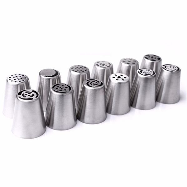 FI- 12 pcs/set Cake Russian Large Nozzle Stainless Steel | Shop Today ...