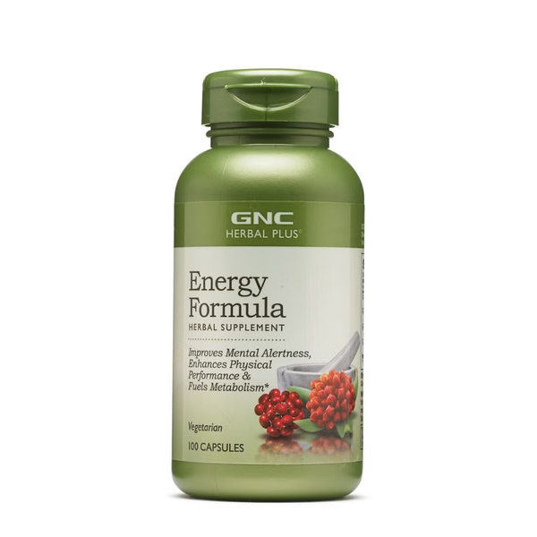GNC Herbal Plus Energy Formula Supplement - 100 Capsules