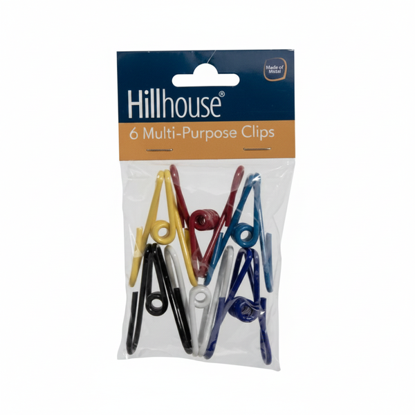 Hillhouse 6 Piece Metal Bag Clips - Heavy Duty Food Sealing Clips