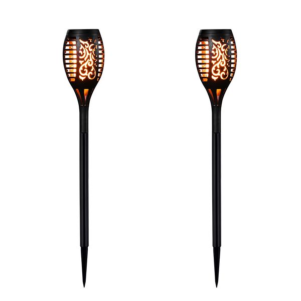 MRUL-Solar Powered Outdoor Torch Flame Light 2pcs