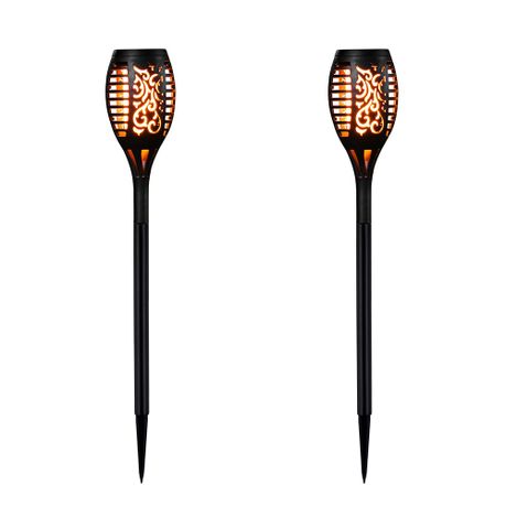 MRUL-Solar Powered Outdoor Torch Flame Light 2pcs Image