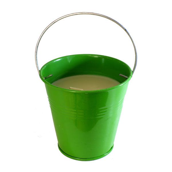 Citronella Mosquito/Insect Repellent Candle in Metal Bucket- Green - 2 Pack