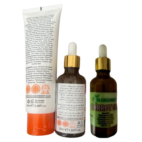 Dark Nuckle Triple Cream And Serum &amp;Riita Carrot Oil