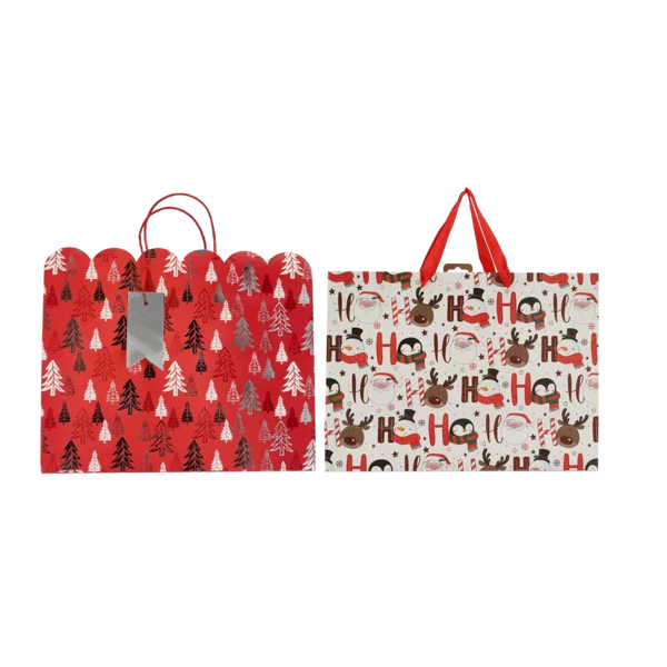 Season's Greetings Christmas Shopper Bag- 2pack