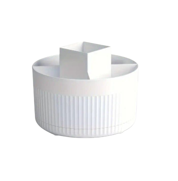 5-Compartment Rotating Cosmetic Storage - Plastic 360 Makeup Organizer