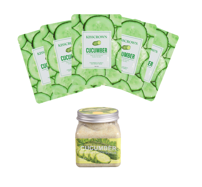 Cucumber Beauty Combo (Masks &amp; body scrub)