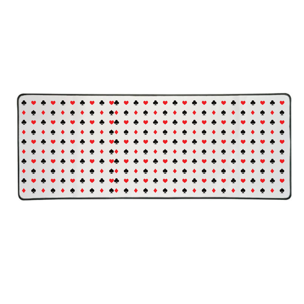 Katz Designs - Long Desk Mouse Pad - Card Design