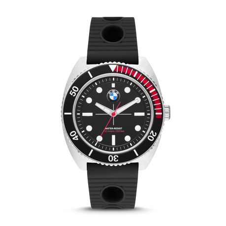 BMW Three Hand Dive Black Silicone Watch BMW5005 Shop Today