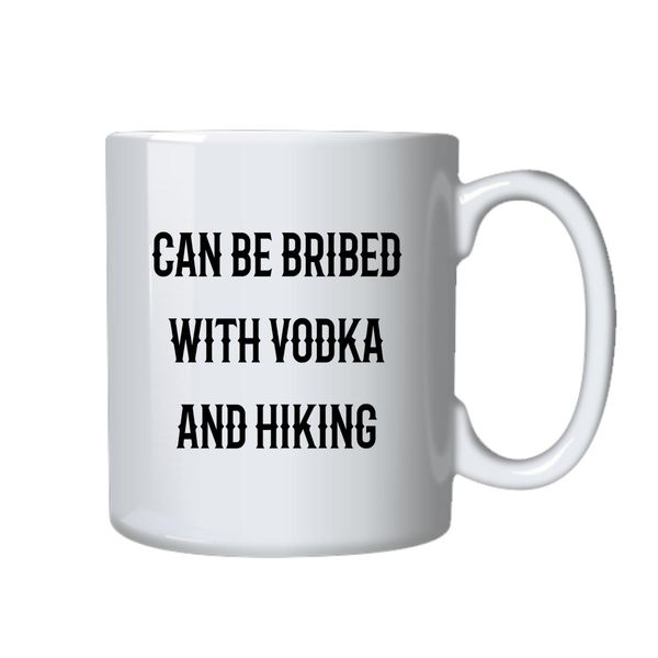 Vodka and Hiking Coffee Mug - Best Funny Novelty Cup Gift for Hikers