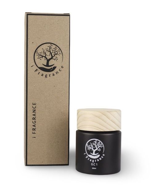 i fragrance Key Lime &amp; Ginger Scented Round Wooden Cap Diffuser - 200ml