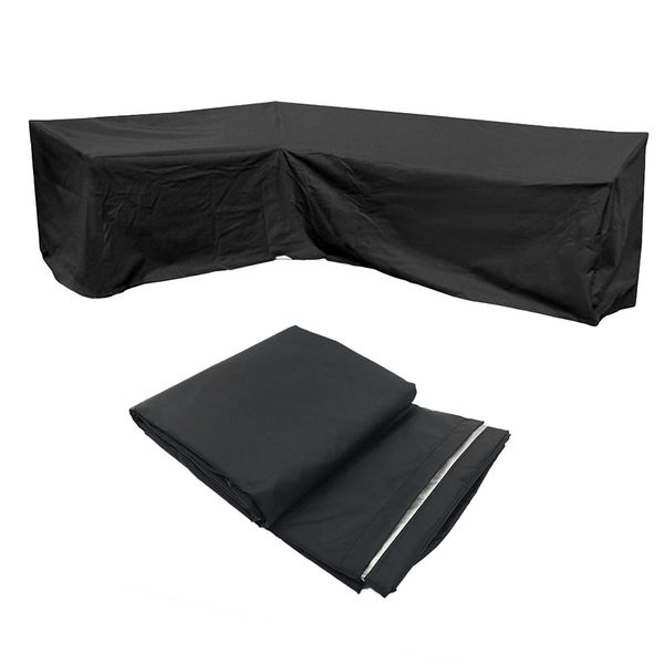 Outdoor Garden L Shape Corner Sofa Protective Cover Polyester Fiber