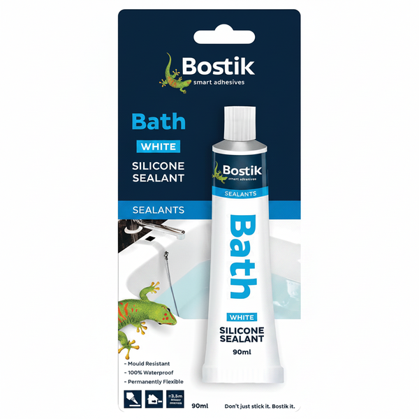 Bostik White Silicone Sealant 90ml for Bathrooms