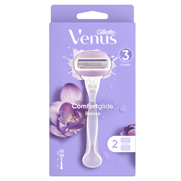 Gillette Venus Comfortglide Breeze Handle + 2 Razor Blades