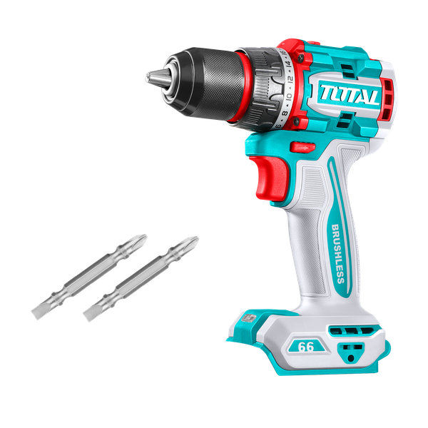 TOTAL Drill Compact 66NM 13mm BL Li-Ion 20V (Unit Only)