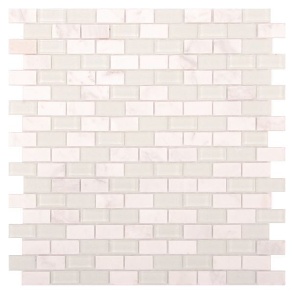 Geologie Glass / Stone Combination Brick Format Mosaic Tiles