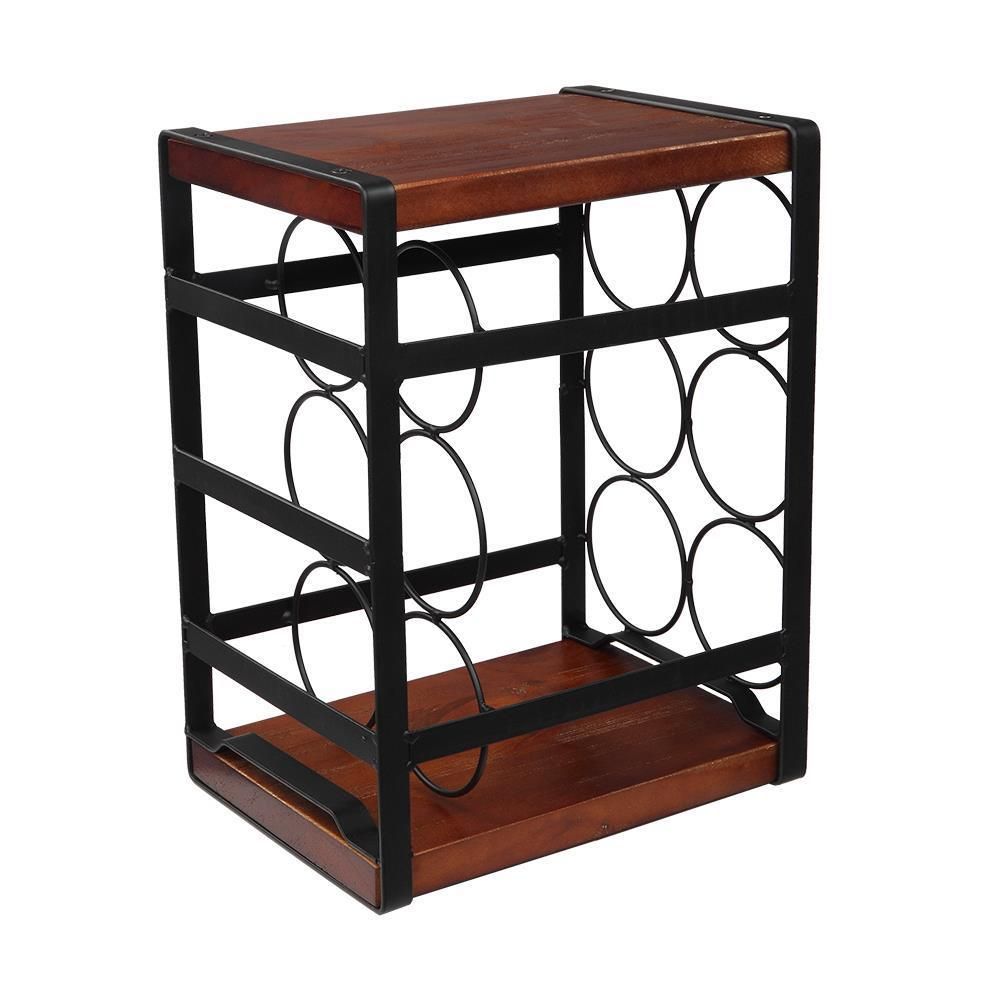 Maisonware Rustic Wood Countertop Wine Rack for 6 Bottles | Shop Today ...