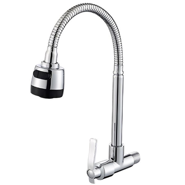 Kitchen Faucet360 Rotatable Wall Mount Faucet Single Cold Household Kitchen