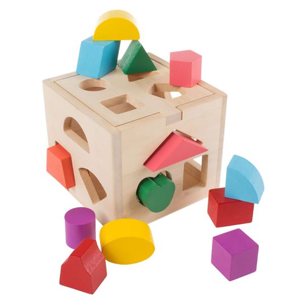 14 Piece Kid's Wooden Shape Sorter -YG-134