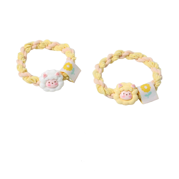 Yellow Sunflower Lamb Hair Bands-2Piece