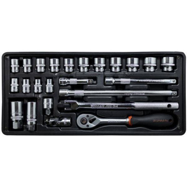 FIXMAN 24 PIECE 3/8" DRIVE SOCKETS AND ACCESSORIES Set