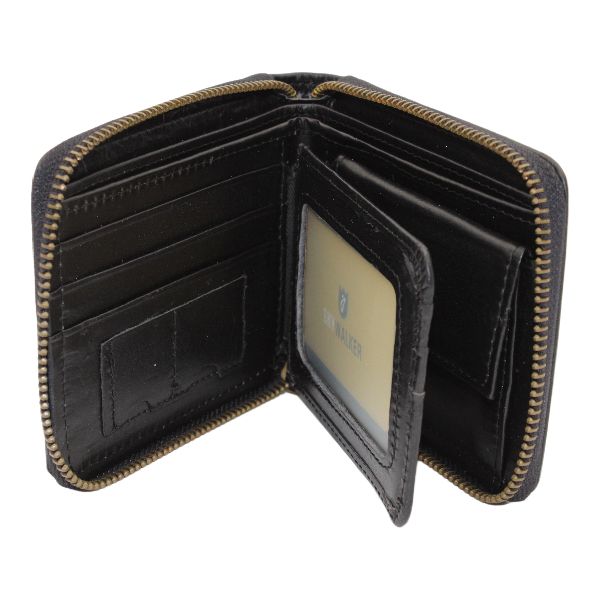 Men's Genuine Leather Zip Around Bifold Wallet for 6 Cards | Shop