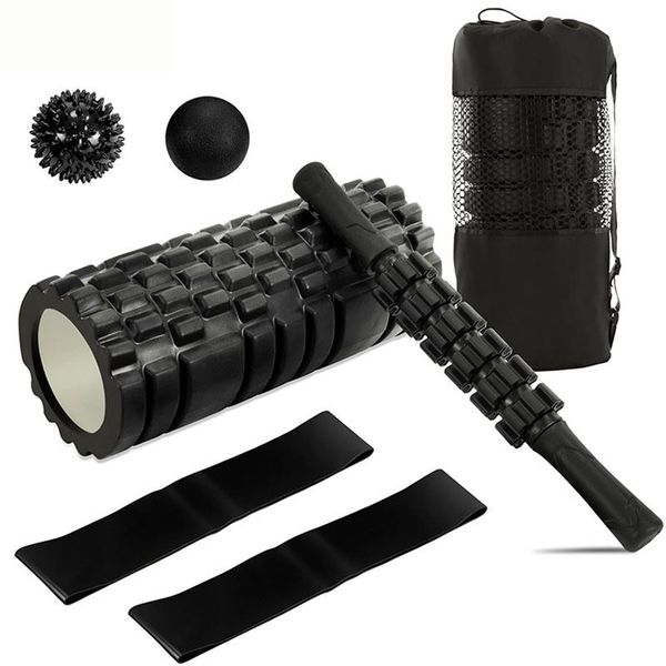 7 in1 Foam Roller Set, Trigger Point FoamRoller, Yoga Stick, Massage Ball