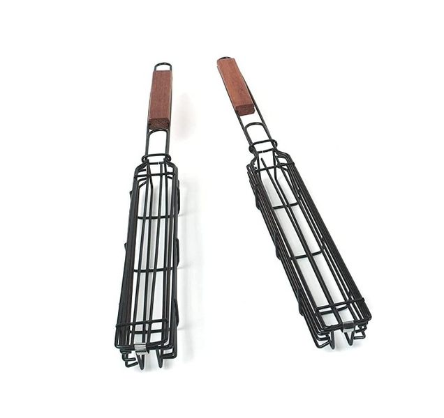 HASHBROWN'S 2pcs BBQ Basket with Wooden Handle