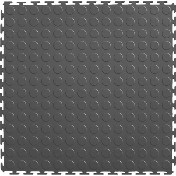 ZEE - PVC Interlocking Rubber Floor Tile - Gym - (4-Pack) - Grey