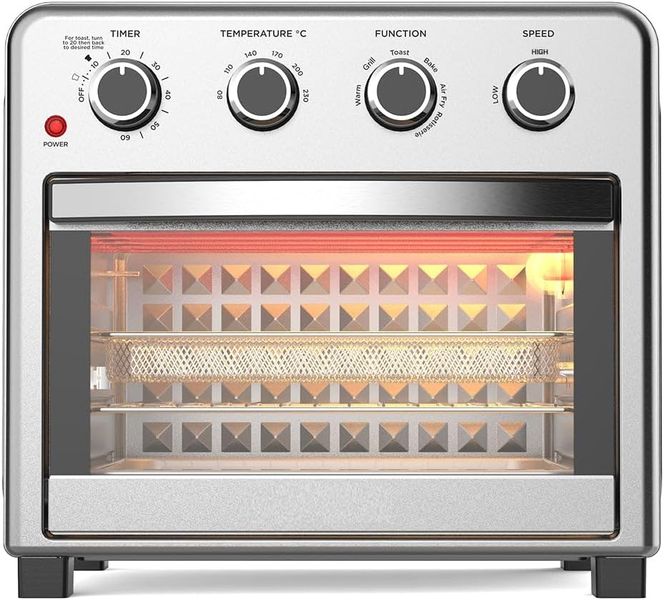 Premium 12-in-1 Air Fryer Oven With Rotisserie &amp; Toasting Function