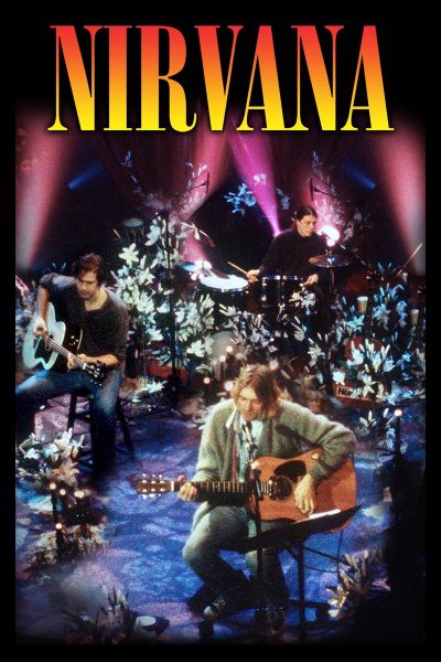 Nirvana (Unplugged) Poster with Black Frame
