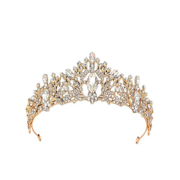 Bridal Tiara Princess Crystal Rhinestone Wedding Bridal Queen Crown PINK