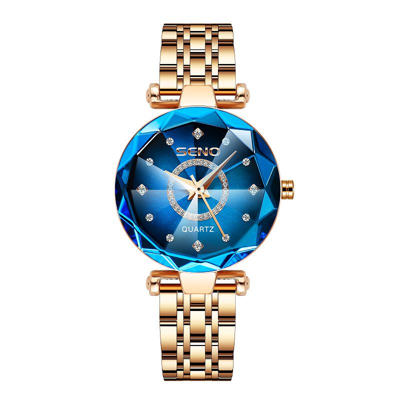 Seno Luxury Ladies Glass Quartz Watch Blue Shop Today. Get it