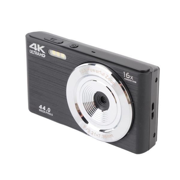 4K 44MP HD Camera, 16x Digital Zoom, Shock Proof Housing, Black
