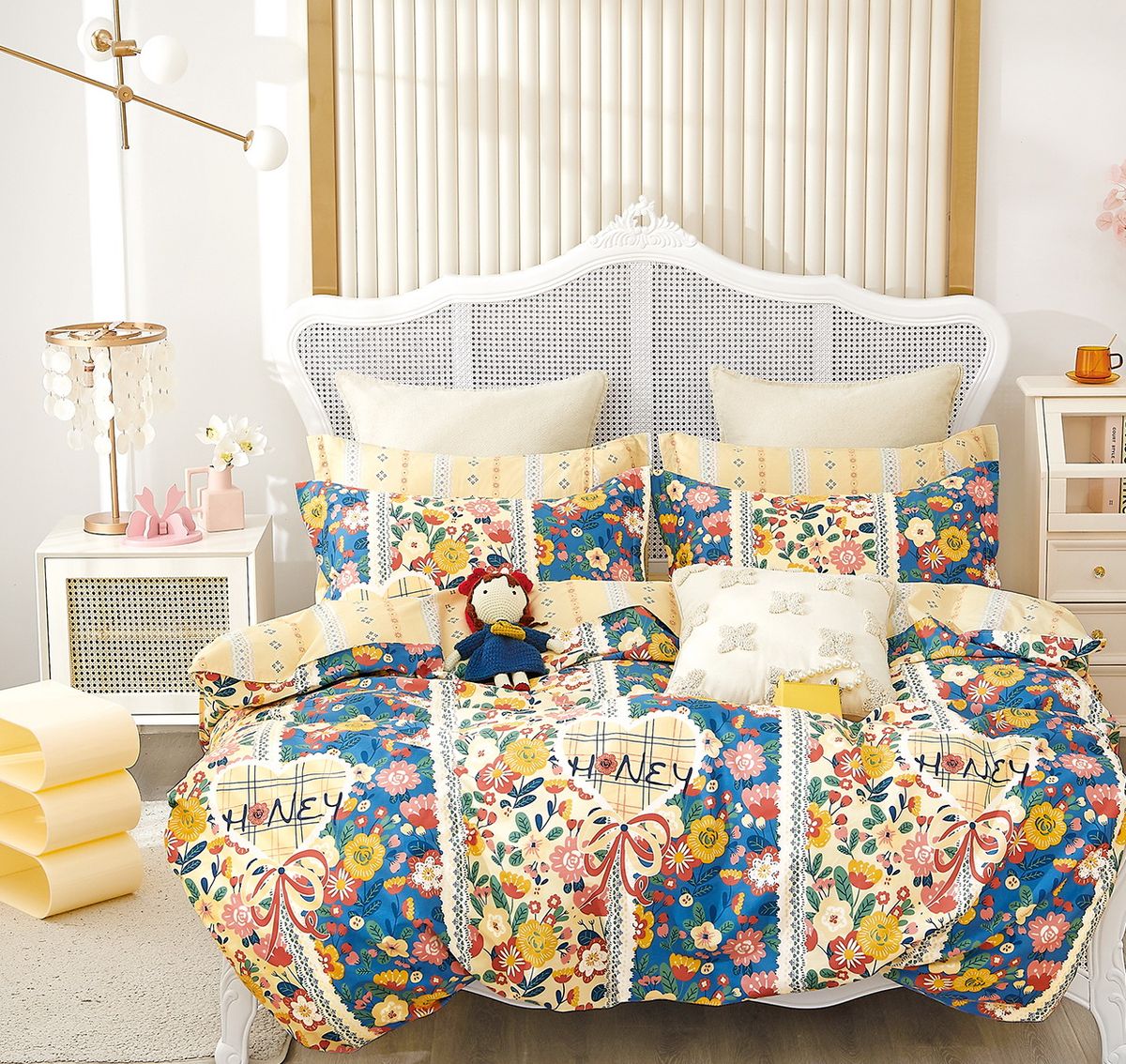 Linen Boutique Duvet Cover Set 100 Cotton 200TC Honey Shop Today