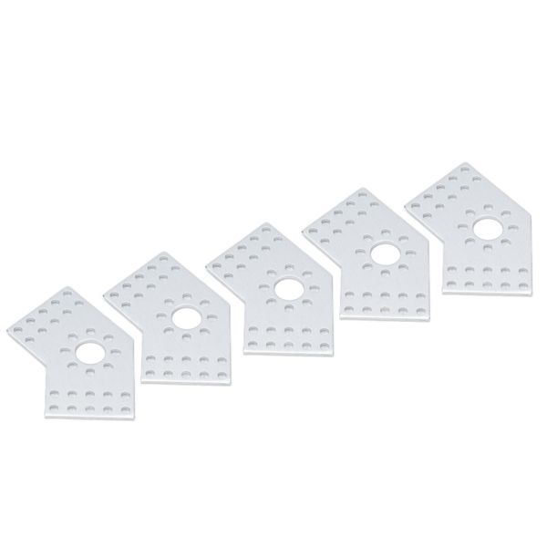 Hole Pattern Bracket 5pcs Aluminum Alloy Grid Plates for Robots Engineering