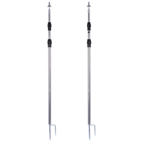 ALANES 2.1m Tarp Pole Camping Tent Pole Adjustable Tent Support Rod