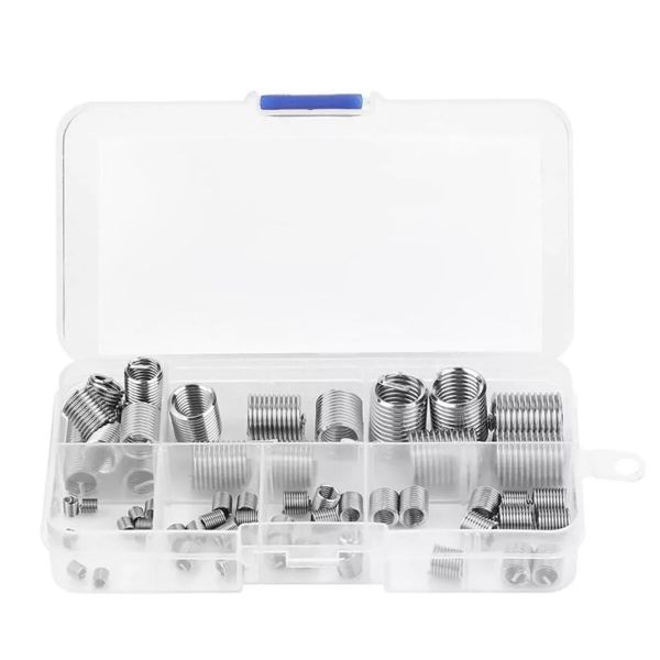 60 PiecesStainless Steel Wire Thread Insert Sheath Spiral Nut Repair Tool