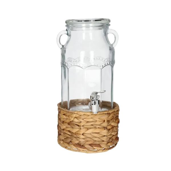 Juice Dispenser Tap With Woven Stand - 3100ml