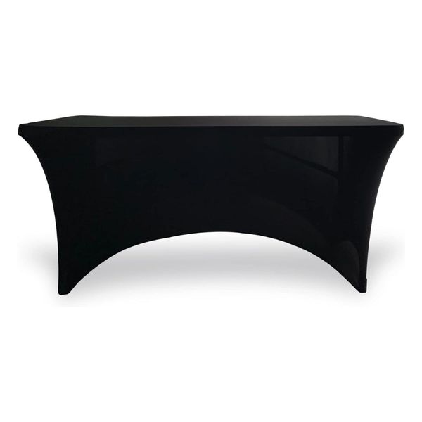 Plain Stretch Rectangular Table Cloth - Black