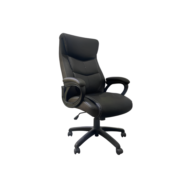 PU Leather High Back Office Chair with Swivel &amp; Tilt Mechanism