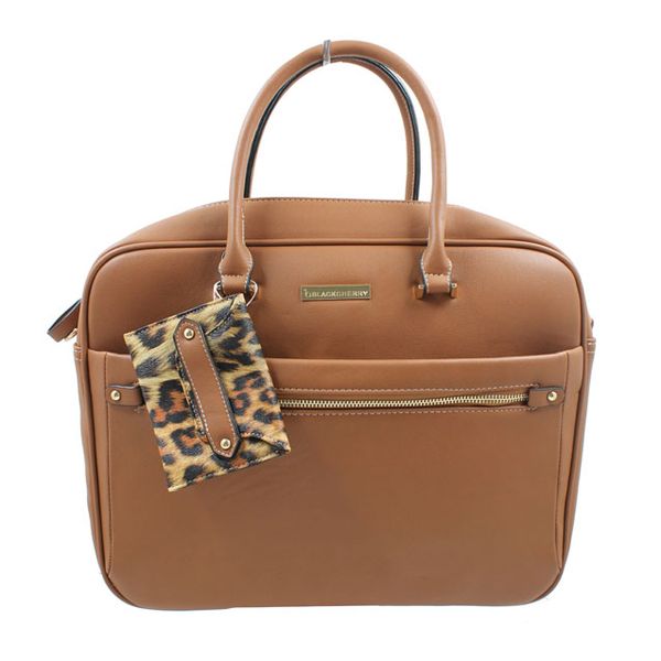 Blakcherry Laptop Bag With Leopard Print Coin Purse