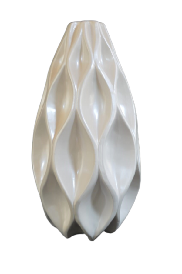 Vase Ceramic 43x3x13.5cm Wave Swirl Assorted Colours Décor Essential