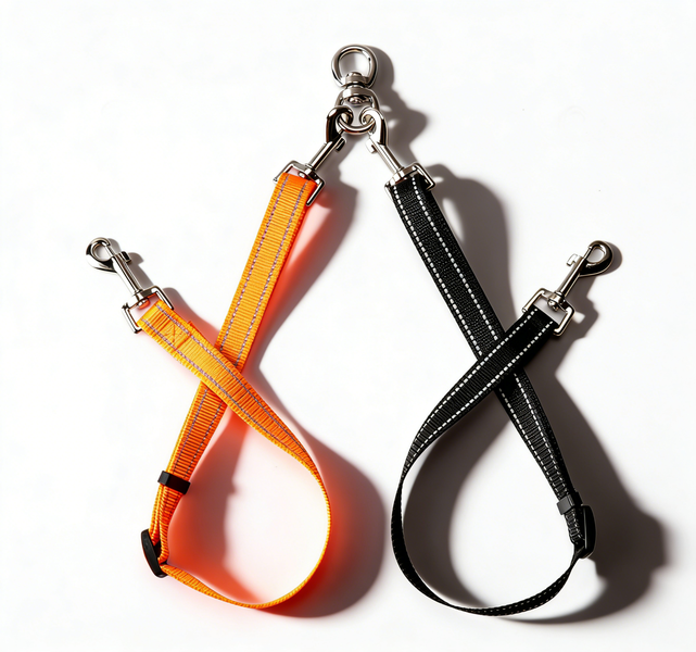 Two-Way Reflective Adjustable Two-Color Multi-Dog Leash