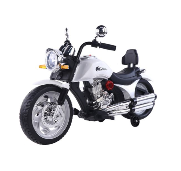 Kids Electric Ride-On Bike - 24V Battery, LED Lights and Built-In Music