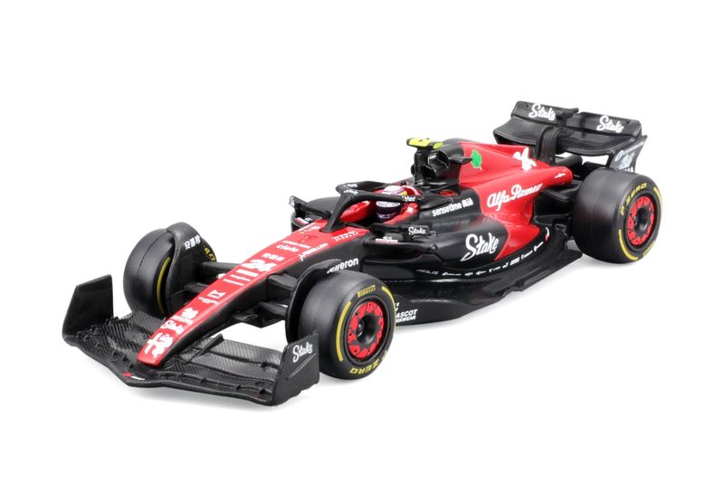 Bburago 1/43 Alfa Romeo F1 C43 Collectors Hard Case - #24 Zhou Guanyu