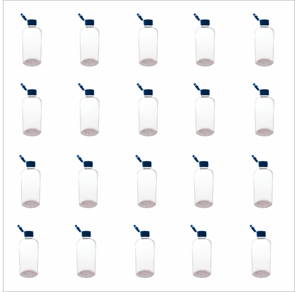 20 x 500ml Clear PET Bottles with Flip-Top Caps - Bulk Value