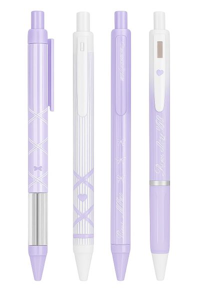 4 Piece Ribbon Gel Pens Set Smooth Writing Collection - Multicolor