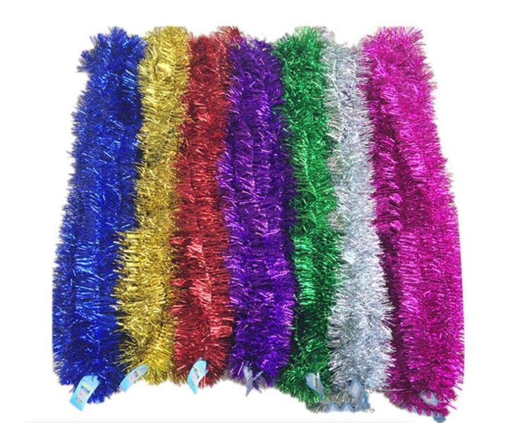 7 Pieces Classic Christmas Garland Tinsels-2m