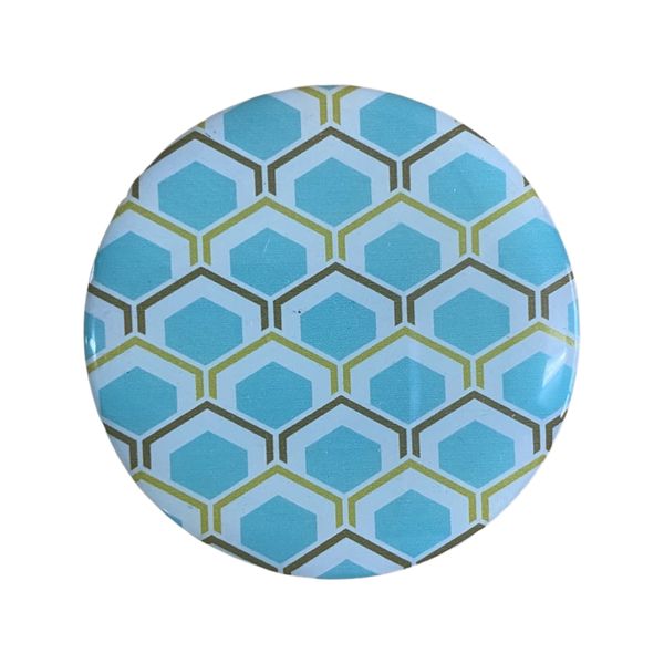Cabinet Door Knob - Blue and Yellow Pattern