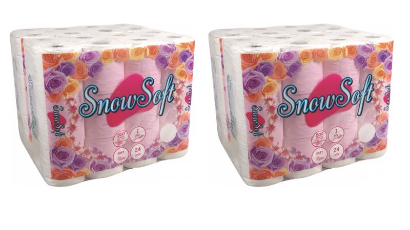 Snow Soft 1 Ply Virgin Toilet Paper 24's (4 Bales) - 96 rolls